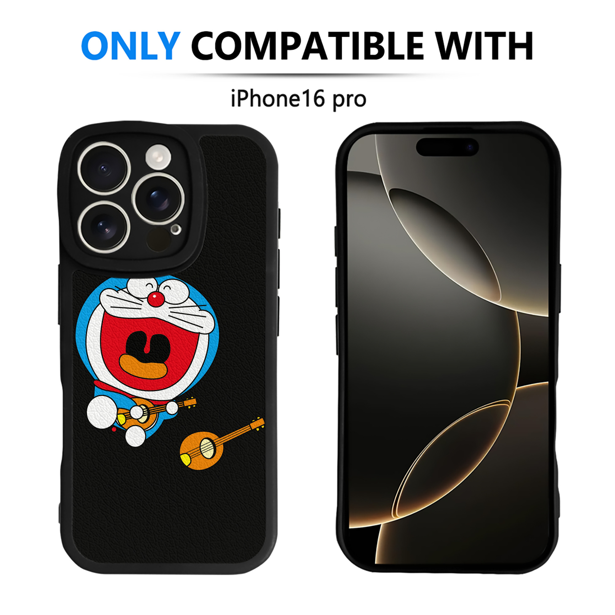 （画像用） ドラえもん Doraemon 【iPhone 16シリーズ対応】シリコンスマホケース（レザー調） 材質：シリコン